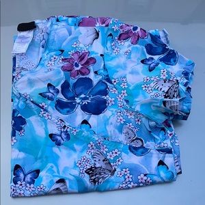 floral colored scrubs